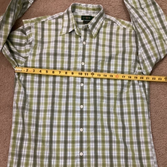 Vintage J. Crew Men’s Medium Oarsmen Green Plaid Button Down - Picture 3 of 6